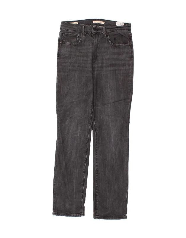 LEVI'S Womens 724 High Rise Straight Jeans W30 L30 Grey Lyocell