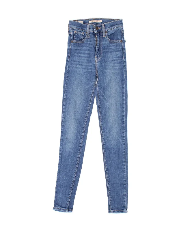 LEVI'S Womens Mile High Super Skinny Jeans W23 L29 Blue Cotton