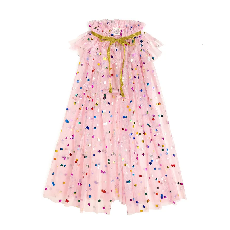 Dress Up Tulle Cape - Pink Confetti
