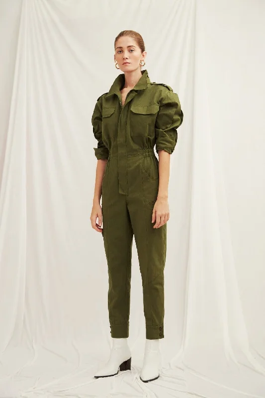 Dorothy Cotton Jumpsuit in Green