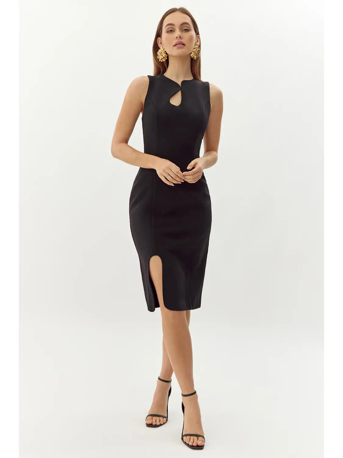Kayla Wave Cut Sheath Dress PrettyLittleThing mini dresses