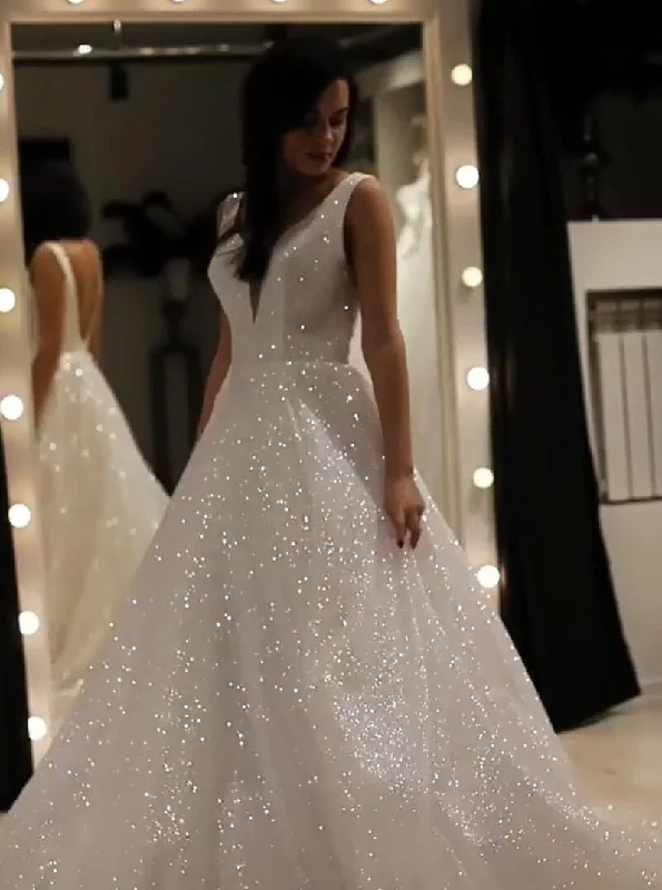 Sparkly V-neck Backless Wedding Gown, Sequins Prom Dress On Sale UK, OW314 Strapless Wedding Gown Sparkly V-neck Backless Wedding Gown, Sequins Prom Dress On Sale UK, OW314 Strapless Wedding Gown