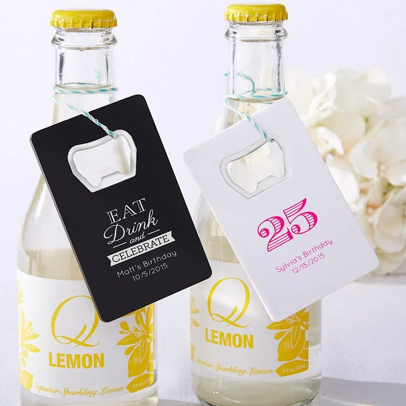 36-Personalized Birthday Bottle Openers Floral Lace Wedding