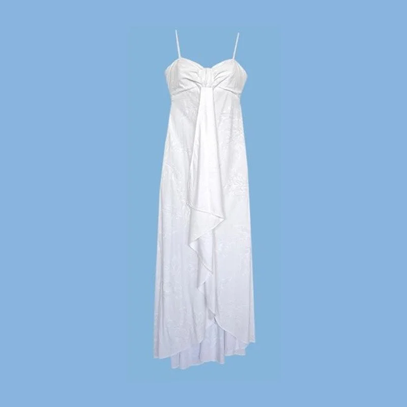 Ulu White Hawaiian Pele Wedding Dress Ruffled Wedding Dress