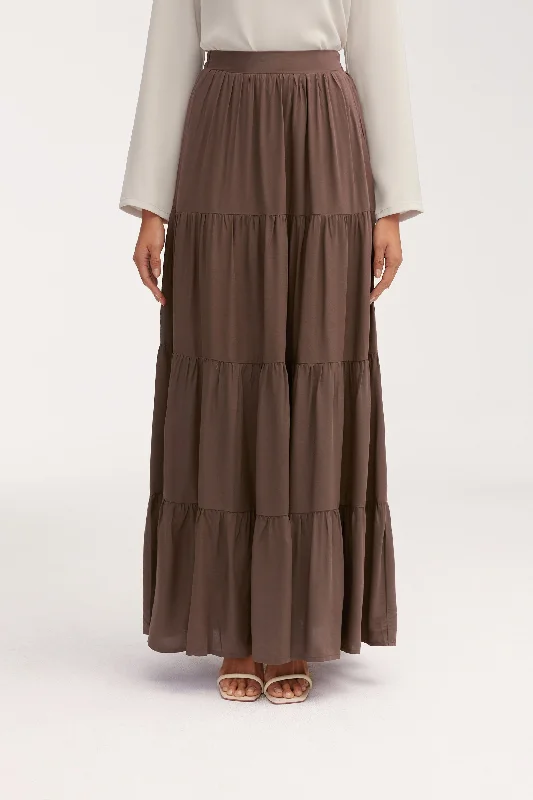 Sana Maxi Skirt - Dark Brown Stylish Maxi Skirt
