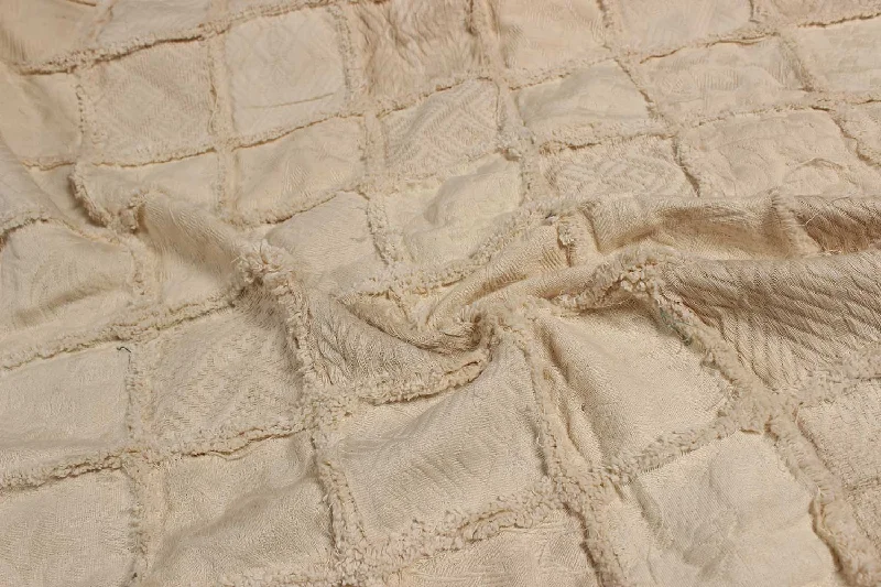 Light Beige Checks Heavy Cotton Fabric Tiered unclassified dresses