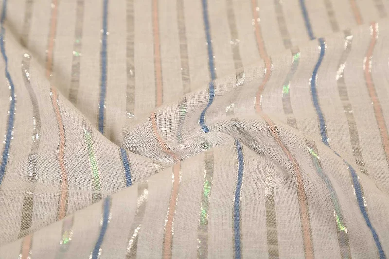 Multicolor Stripes Cotton Lurex Fabric Fashionable unclassified dresses