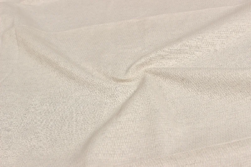 Off White Chevron Cotton Textured Fabric Embroidered unclassified dresses