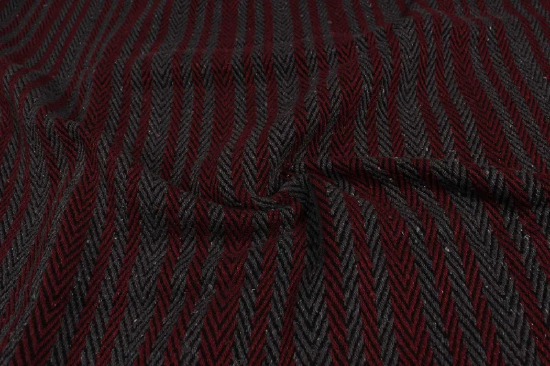 Red & Dark Gray Chevron Heavy Cotton Herringbone Fabric Off-shoulder unclassified dresses