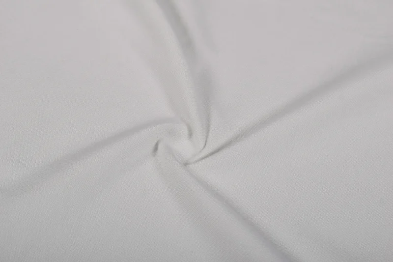 White Plain Polyester Canvas Fabric Vacation unclassified dresses